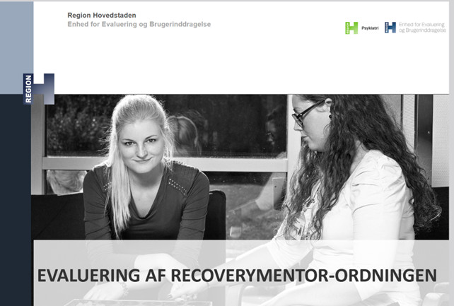 Cover til Enhed for Evaluering og Brugerinddragelse, Region Hovedstadens Psykiatri Evaluering af Recoverymentor-ordningen